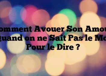 Comment Avouer Son Amour Quand on ne Sait Pas le Mot Pour le Dire ?